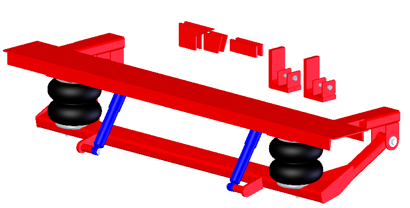 Leaf Spring Trailer Air Suspension Exploded View