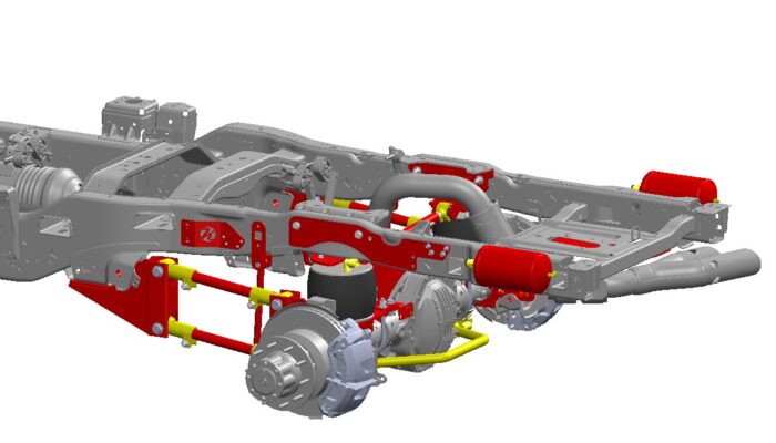 2023+ FORD F-250/350/450 4X4 P/U 4-Link Rear Air Suspension - Stock Height
