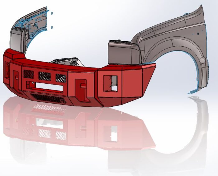 1999-2004 Ford Super Duty & Excursion Alpha Series Front Bumper - Image 5
