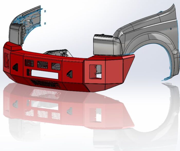 1999-2004 Ford Super Duty & Excursion Bravo Series Front Bumper - Image 3