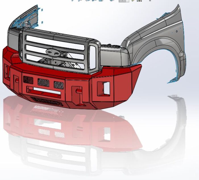 2005-2007 Ford Super Duty Alpha Series Front Bumper - Image 2