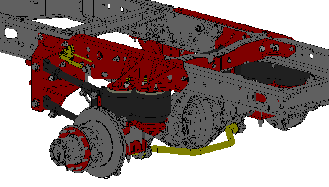 2017-2022 Ford F-600 Chassis Cab 4-Link Rear Air Suspension - Stock Height