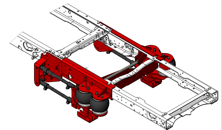 2008-2016 Ford F-450/550 Chassis Cab 4-Link Rear Air Suspension (Lowering Kit)