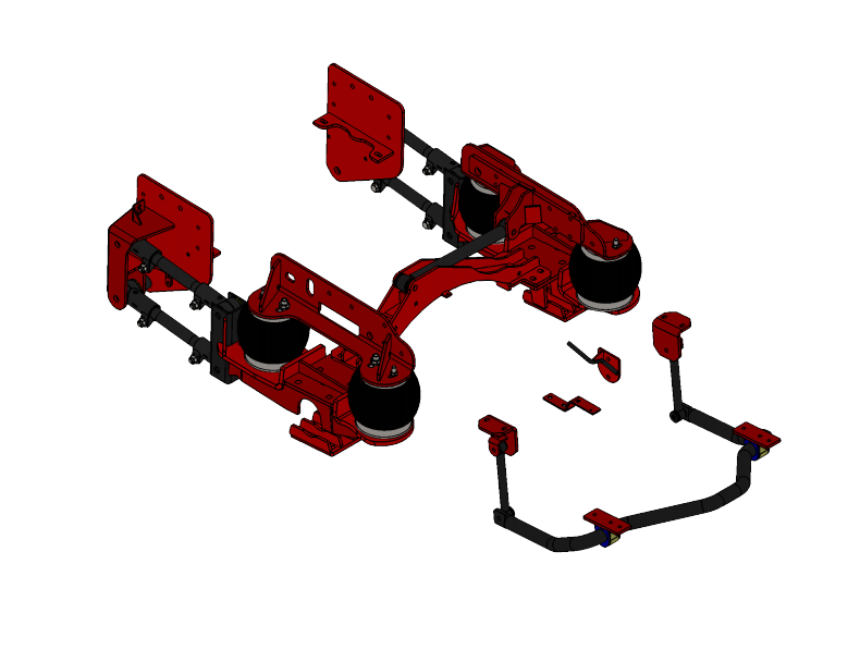 2013-2018 Ram 3500 Chassis Cab 4-Link Rear Air Suspension