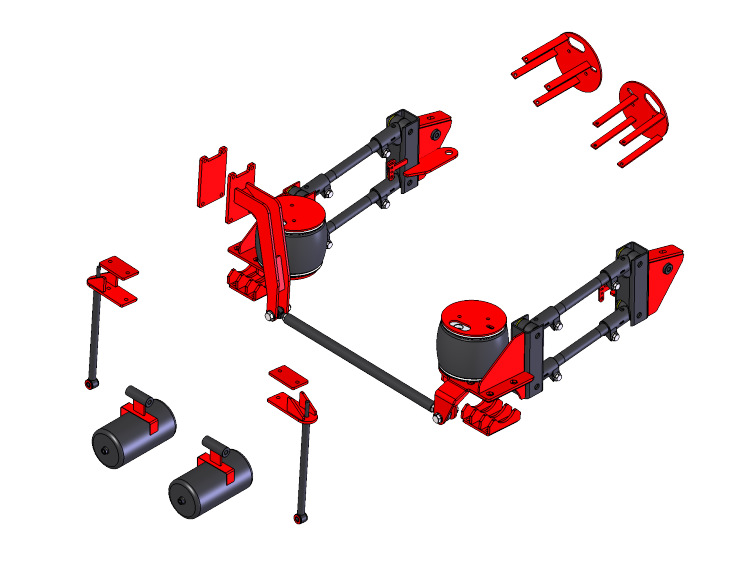 2003-2009 Ram 2500/3500 PICKUP 4X4 4-Link Rear Air Suspension
