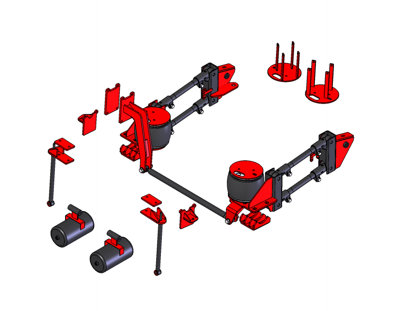 2010-2013 Ram 2500/3500 4X4 Pickup 4-Link Rear Air Suspension