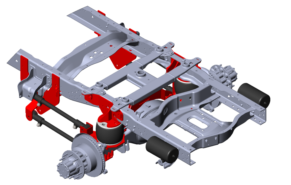 2015-2016 Ford F-450 Pickup 4X4 4-Link Rear Air Suspension