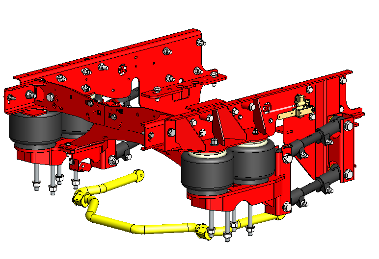 2023+ Ford F-450/550/600 Chassis Cab 4-Link Rear Air Suspension - Stock Height