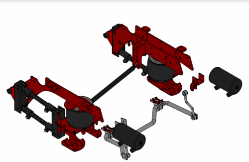 2011-2015 GM 2500/3500 P/U 4-Link Rear Air Suspension