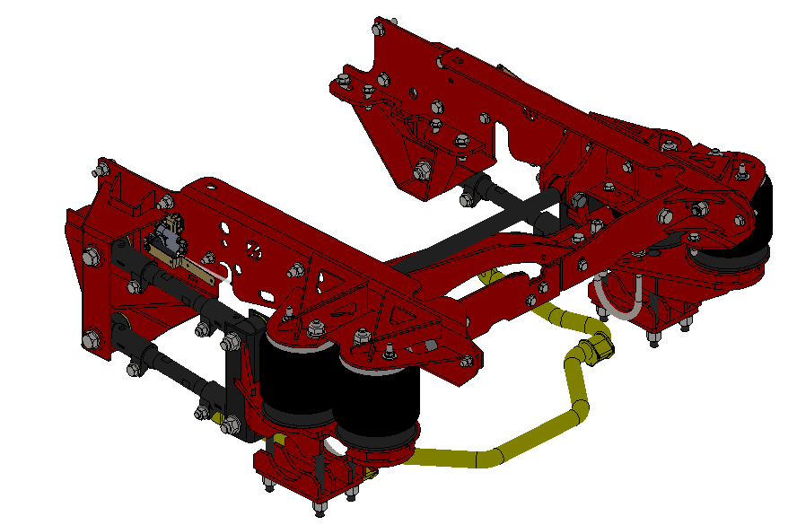 2017-2022 Ford F450-550 Chassis Cab 4-Link Rear Air Suspension - 2.5" Lowering Kit